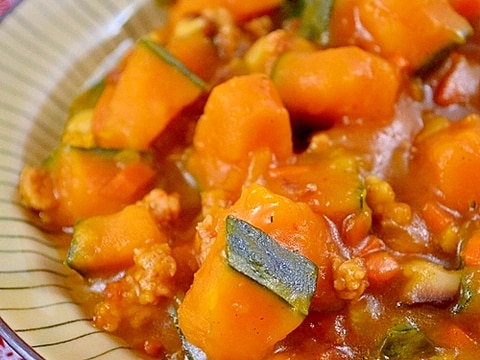甘じょっぱくて美味しい麻婆かぼちゃで免疫力アップ♪